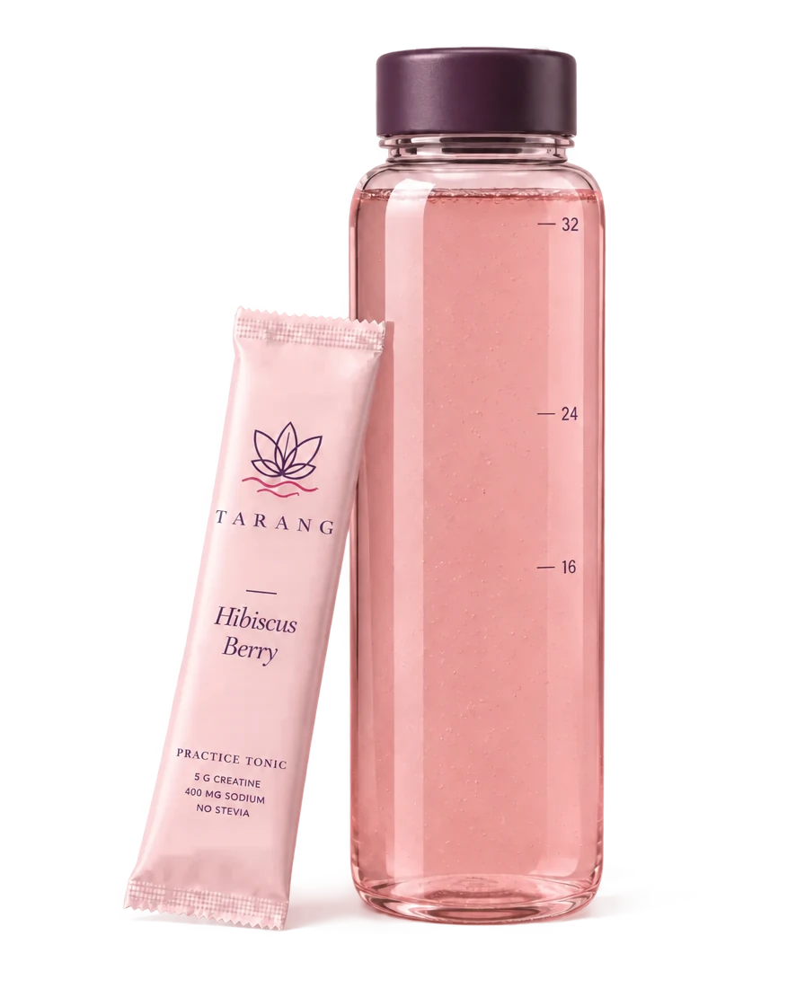 Tarang Hibiscus Berry mixed in a 32 oz bottle